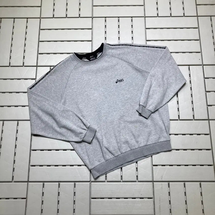 [BUNJANG] Asics Embroidered Crewneck Sweatshirt / [100]아식스 루즈핏 자수 맨투맨 0285