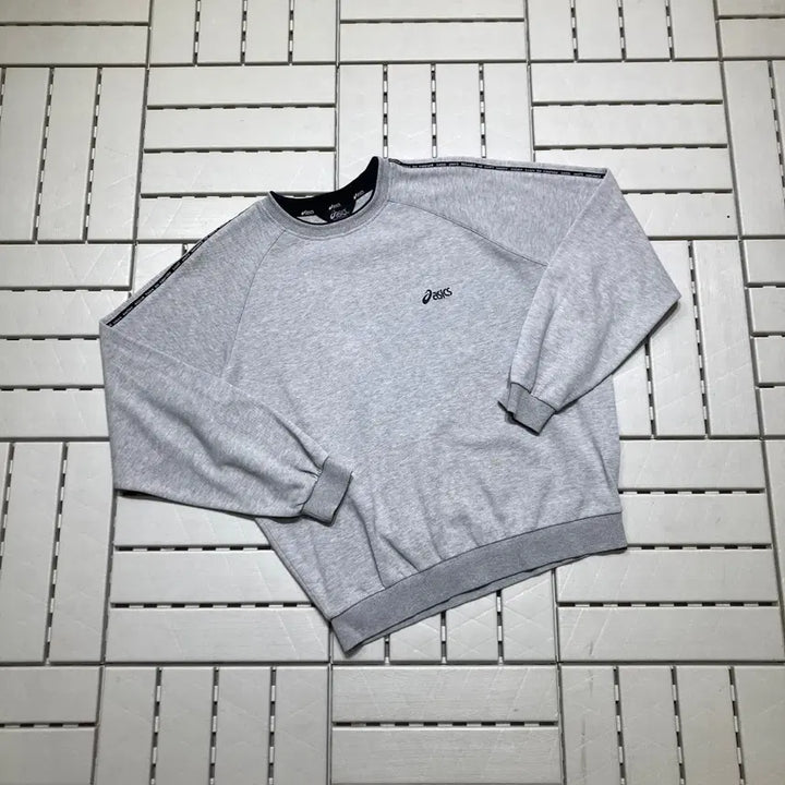 [BUNJANG] Asics Embroidered Crewneck Sweatshirt / [100]아식스 루즈핏 자수 맨투맨 0285