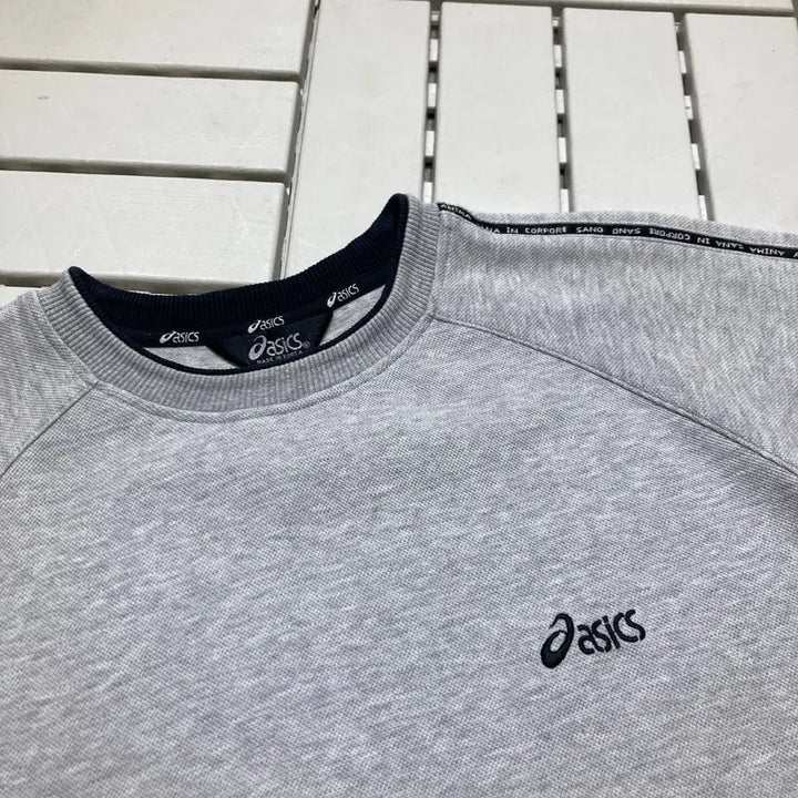 [BUNJANG] Asics Embroidered Crewneck Sweatshirt / [100]아식스 루즈핏 자수 맨투맨 0285