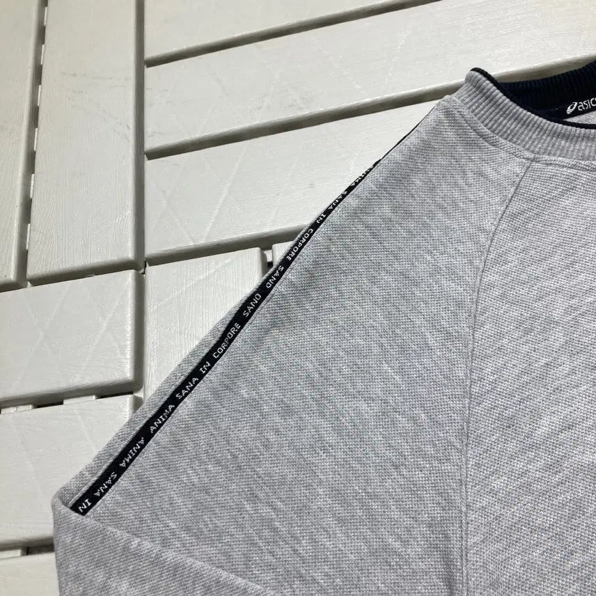 [BUNJANG] Asics Embroidered Crewneck Sweatshirt / [100]아식스 루즈핏 자수 맨투맨 0285