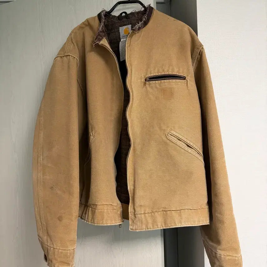 [BUNJANG] Carhartt J97 Camel Vintage Jacket (Collar Cut) / 칼하트 j97 카멜색상 L 빈티지 (카라컷팅)