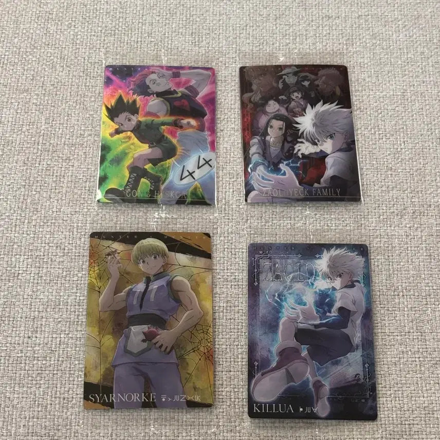 [BUNJANG] Hunter x Hunter Itajaga Wafer Card Bundle Set / (미개봉) 헌터x헌터 헌터헌터 이타쟈가 웨하스 카드 4종 일괄 세트