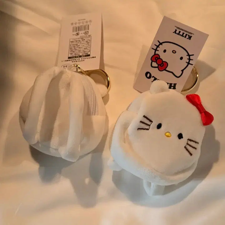 [BUNJANG] Sanrio Hello Kitty White Mini Pouch Backpack Doll Keychain / 헬로키티 흰색 미니 파우치 백팩 인형 키링 산리오 가방