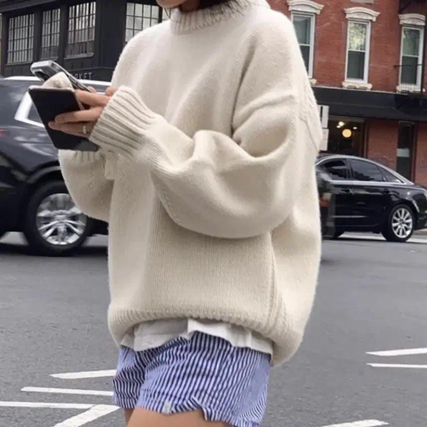 [BUNJANG] Hague Knit Ivory Sweater / haag 헤이그 니트 아이보리