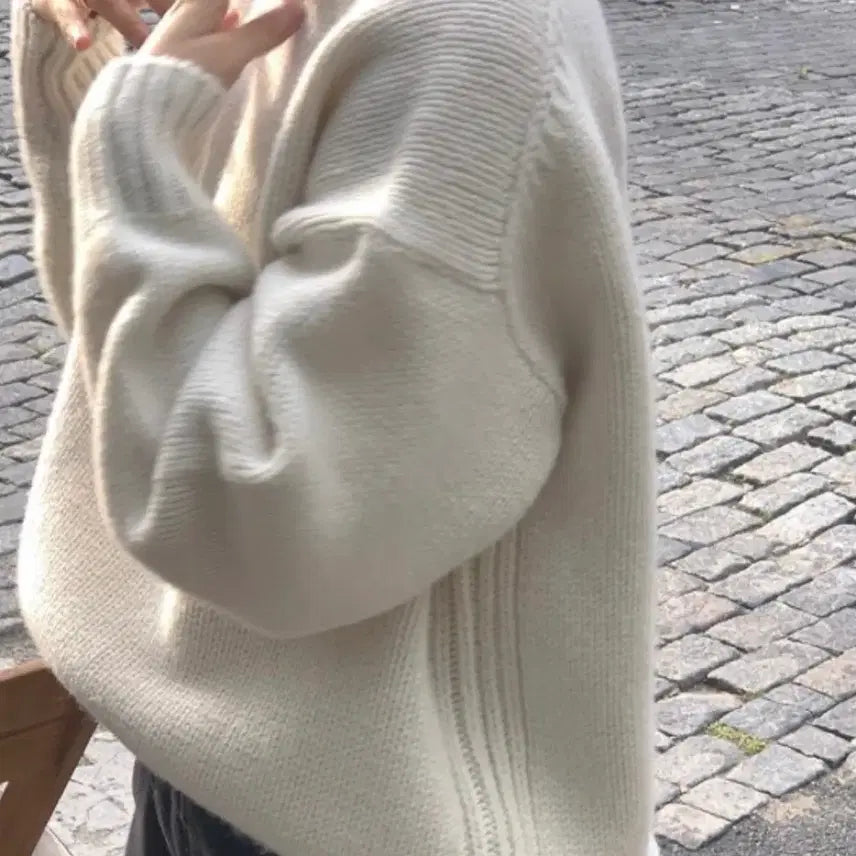 [BUNJANG] Hague Knit Ivory Sweater / haag 헤이그 니트 아이보리