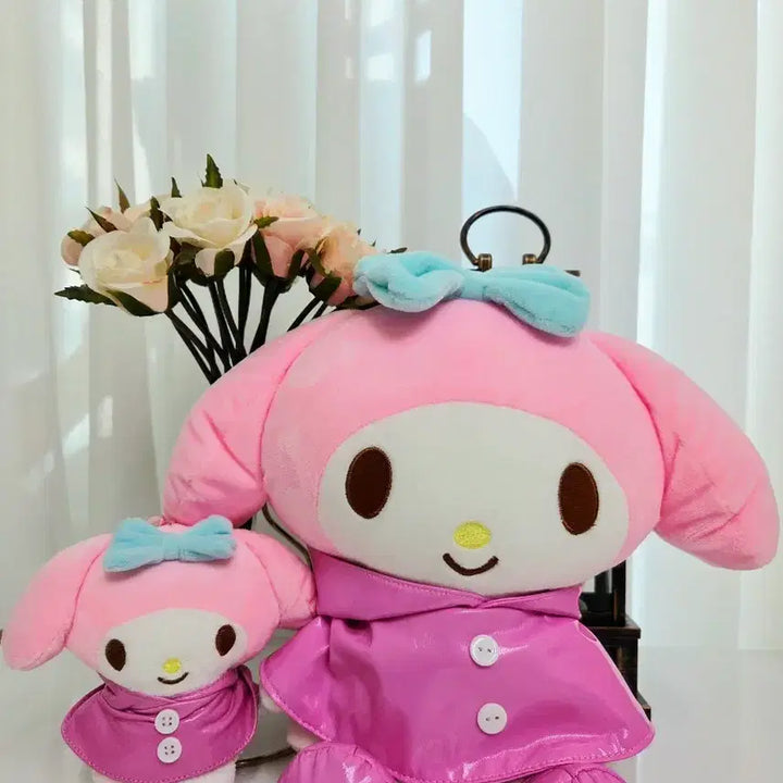 [BUNJANG] Sanrio My Melody Raincoat Doll Keyring Set / 산리오 우비 마이멜로디 인형 키링 세트 새상품