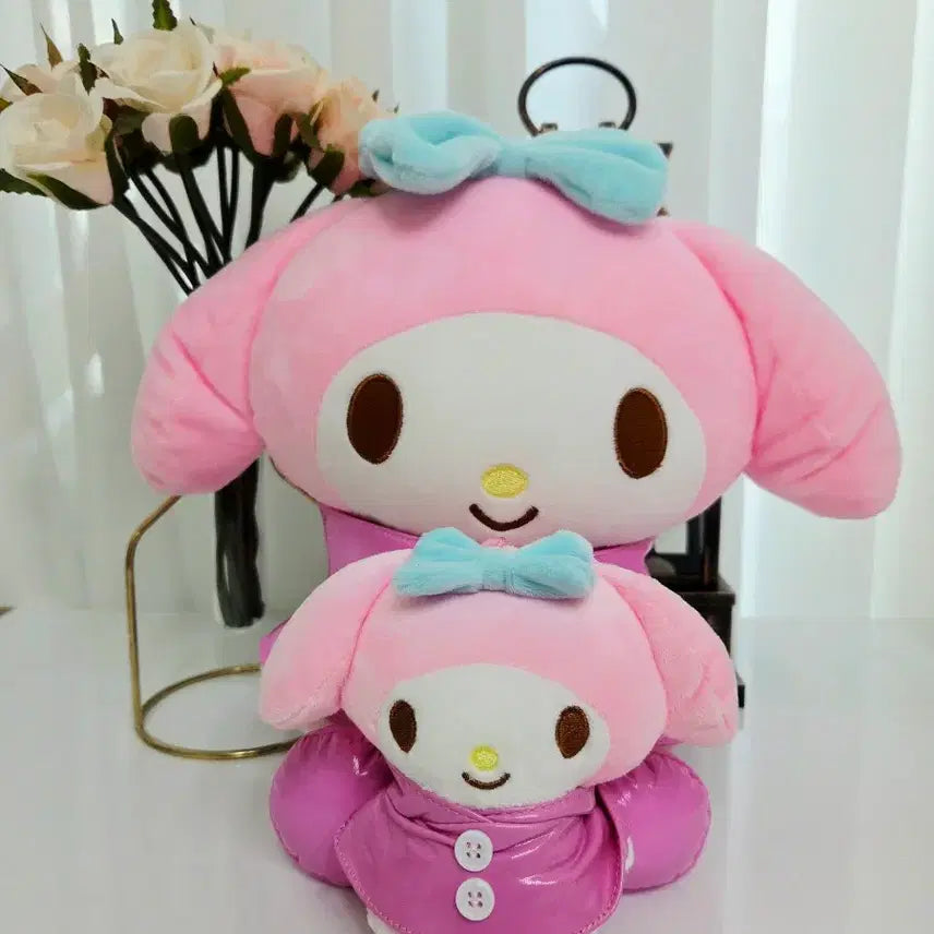 [BUNJANG] Sanrio My Melody Raincoat Doll Keyring Set / 산리오 우비 마이멜로디 인형 키링 세트 새상품