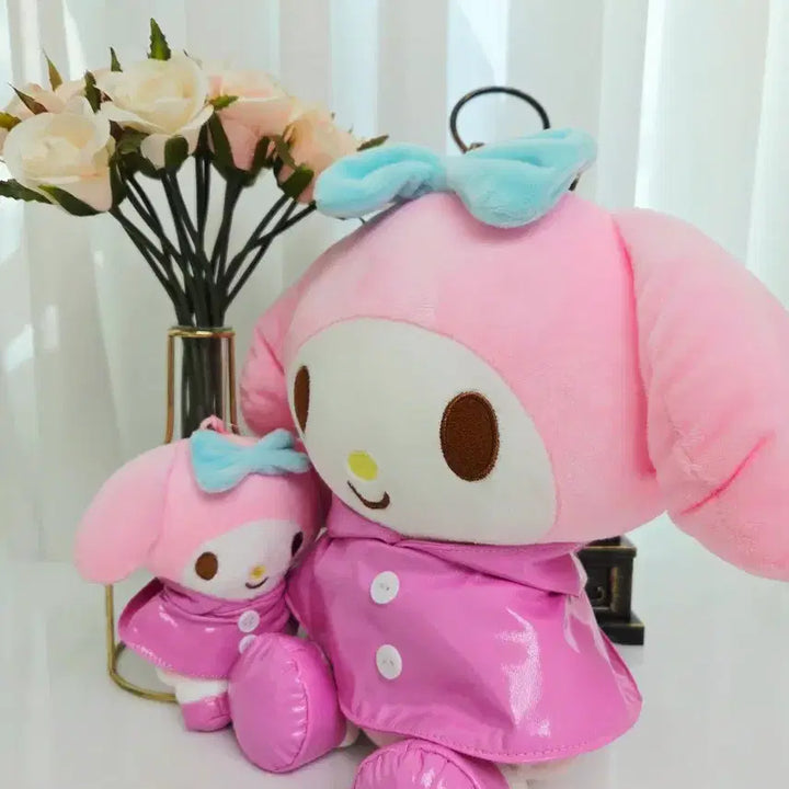 [BUNJANG] Sanrio My Melody Raincoat Doll Keyring Set / 산리오 우비 마이멜로디 인형 키링 세트 새상품
