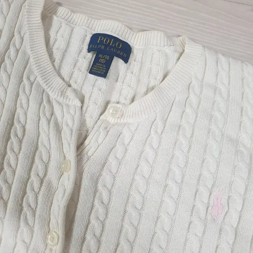 [BUNJANG] Polo Ralph Lauren Cable Knit Cardigan / [ 여성 ] 폴로 랄프로렌 _ 면 100% _ 꽈베기 가디건