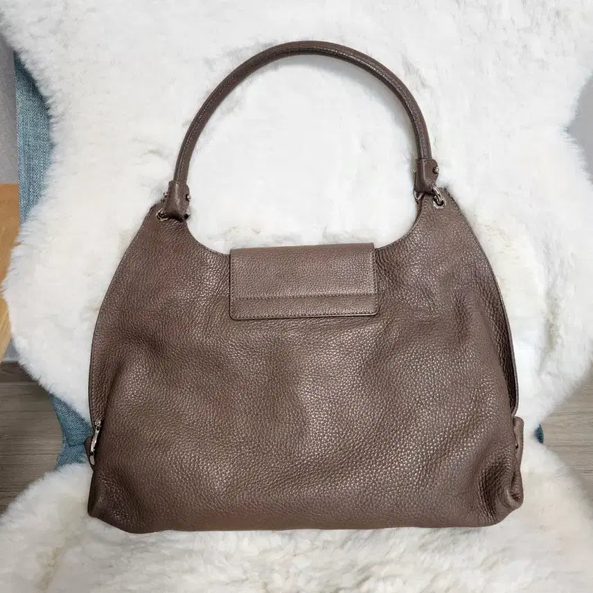 [BUNJANG] Ferragamo Gancini Leather Shoulder Bag / 페라가모 간치니 레더 숄더백 브라운