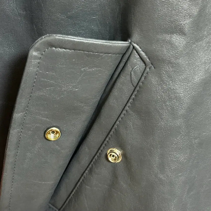 [BUNJANG] Vintage Blue Leather Jacket / (새상품)빈티지 블루 레더 컬러 자켓