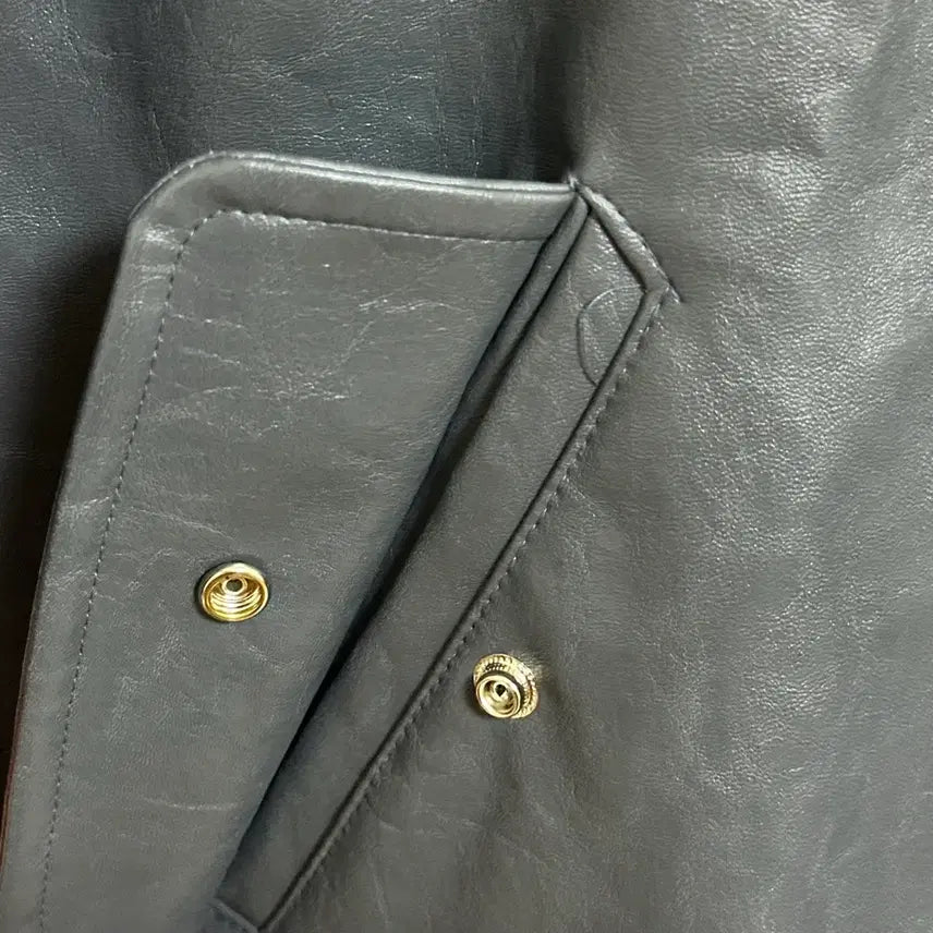 [BUNJANG] Vintage Blue Leather Jacket / (새상품)빈티지 블루 레더 컬러 자켓