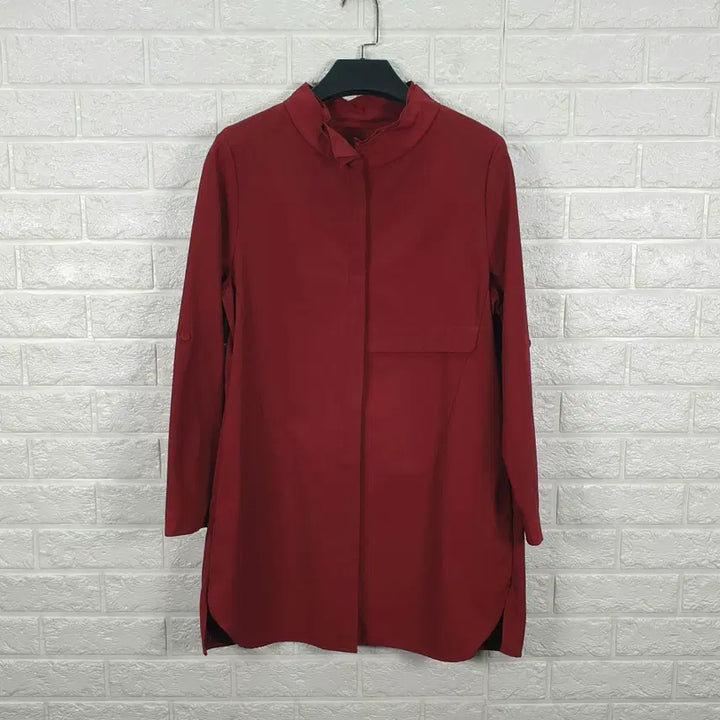 [BUNJANG] Sogo Deep Red Long Blouse / [55]SOGO소고 딥레드 롱 블라우스
