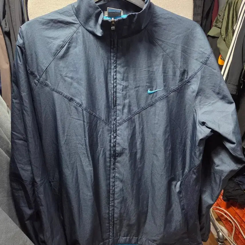 [BUNJANG] Nike Navy Windbreaker Jacket / 나이키 바람막이 네이비 자켓