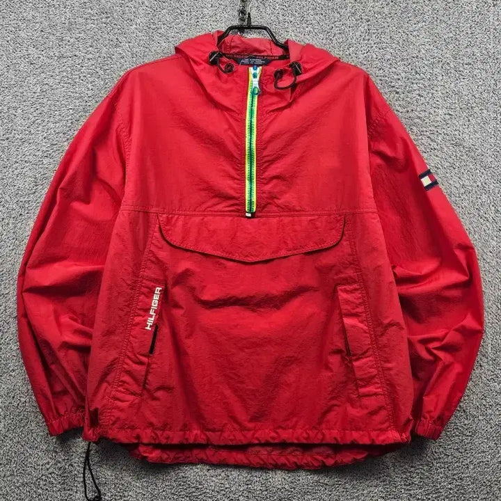 [BUNJANG] Tommy Hilfiger Old School Anorak Windbreaker Jacket (M) / 타미힐피거 올드스쿨 아노락 바람막이 웜업 자켓 ( M ) / 11471