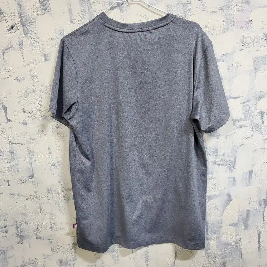 [BUNJANG] Black Yak Gray Pink Logo Functional T-shirt / 블랙야크  그레이 핑크 로고 기능성 반팔티 175