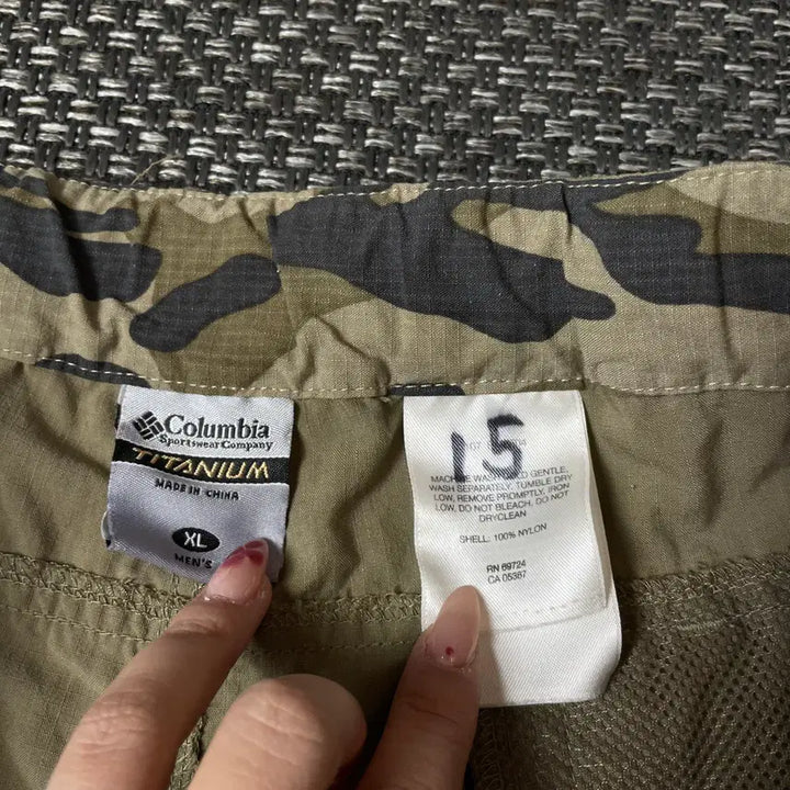 [BUNJANG] Columbia Beige Belted Cargo Cotton Pants XL / (35) 컬럼비아 베이지 벨트 카고 코튼 팬츠 XL