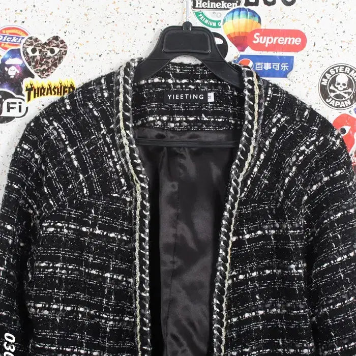 [BUNJANG] YIEETING Tweed Jacket (BK) - Women&
