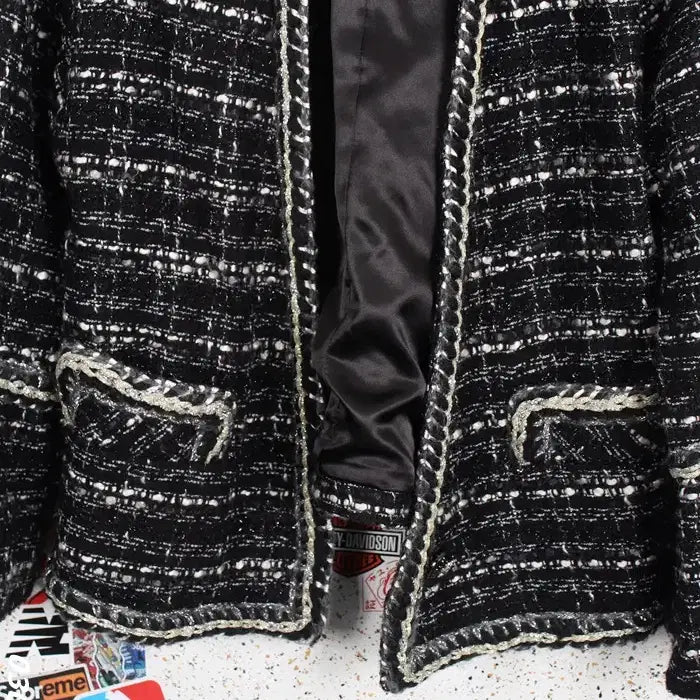 [BUNJANG] YIEETING Tweed Jacket (BK) - Women&