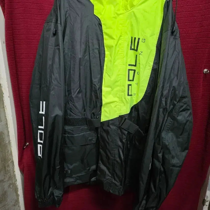 [BUNJANG] POLE Racing Fluorescent Rain Jacket / [105]POLE Racing 형광 레인 자켓