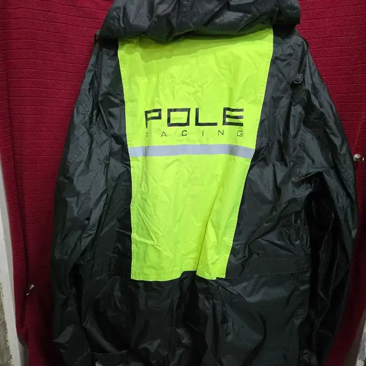 [BUNJANG] POLE Racing Fluorescent Rain Jacket / [105]POLE Racing 형광 레인 자켓