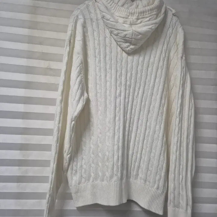 [BUNJANG] Yale Cable Knit Hoodie Zip-up / 예일 케이블 후드 집업 니트