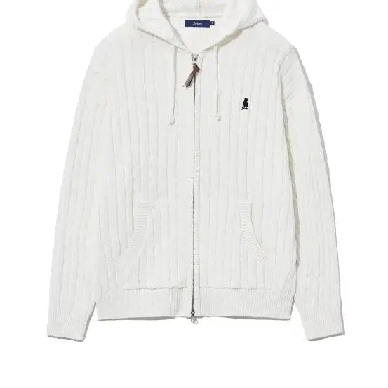 [BUNJANG] Yale Cable Knit Hoodie Zip-up / 예일 케이블 후드 집업 니트