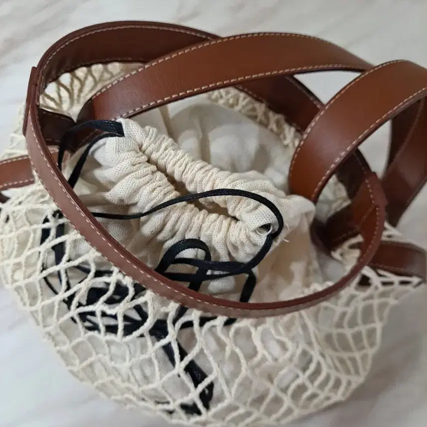 [BUNJANG] LE 17 SEPTEMBRE Ivory Net Bucket Bag / 르 17 세프템브르 (LE 17 SEPTEMBRE)