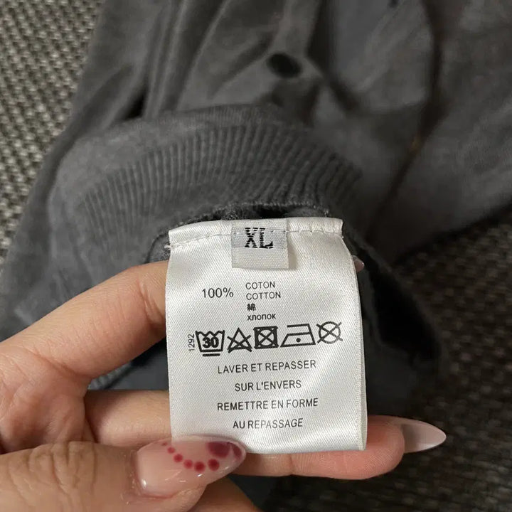 [BUNJANG] Comme des Garcons Gray Gold Emblem Cardigan XL / 꼼데가르송 그레이 골드와펜 가디건 XL
