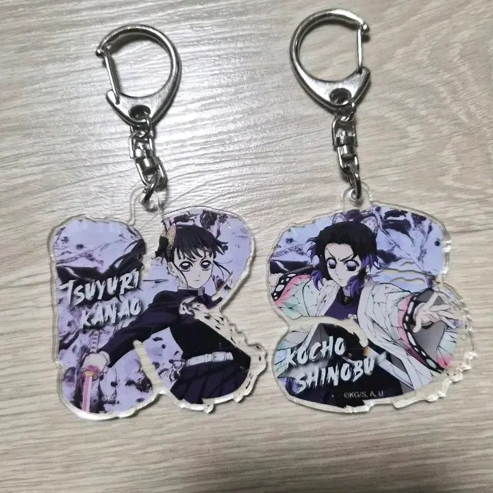 [BUNJANG] Demon Slayer Kanao &amp; Shinobu Acrylic Keyring Bundle / 일괄 ) 귀멸의 칼날 아크릴 키링 카나오 시노부