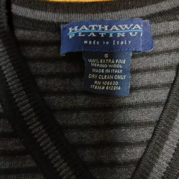 [BUNJANG] Hathaway Platinum V-Neck Knit Sweater / HATHAWAY 해서웨이 플래티넘 브이넥 니트 S 95호