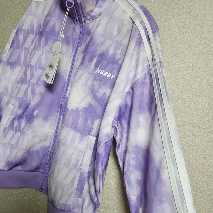 [BUNJANG] Nerdy Purple Tie-Dye Track Jacket (Size S) / 널디 퍼플 타이 다이 트랙 자켓 s
