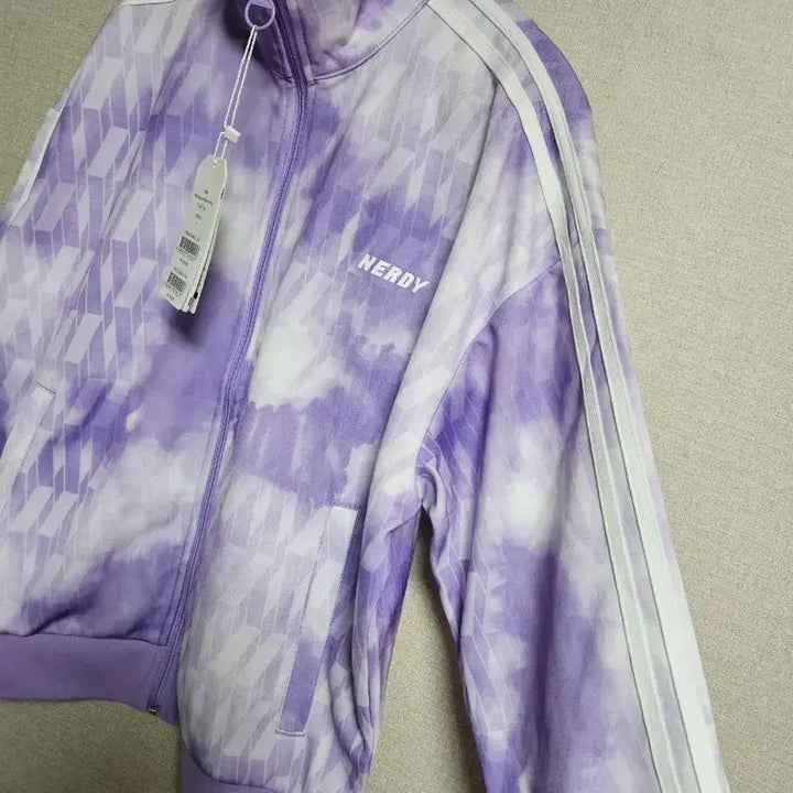 [BUNJANG] Nerdy Purple Tie-Dye Track Jacket (Size S) / 널디 퍼플 타이 다이 트랙 자켓 s