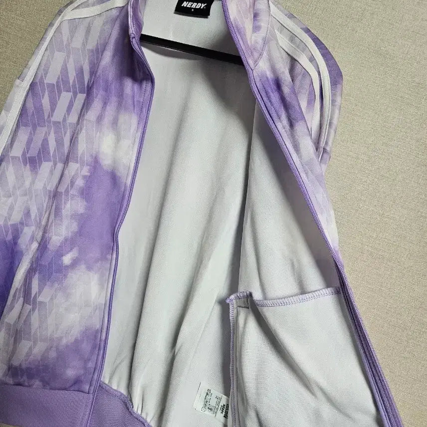 [BUNJANG] Nerdy Purple Tie-Dye Track Jacket (Size S) / 널디 퍼플 타이 다이 트랙 자켓 s