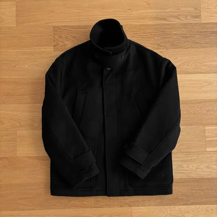 [BUNJANG] Yale Balmacaan Half Coat Black M / 예일 발마칸 하프 코트 블랙 M
