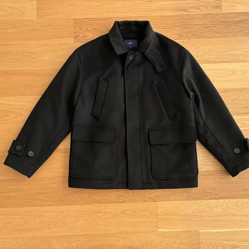 [BUNJANG] Yale Balmacaan Half Coat Black M / 예일 발마칸 하프 코트 블랙 M