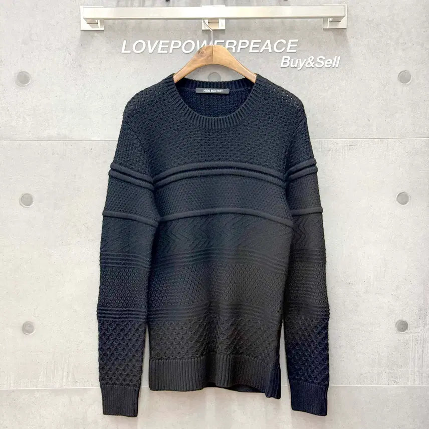 [BUNJANG] Neil Barrett Wool Blend Knit Sweater / 닐바렛 울x아크릴 니트 블랙 bma153606 -F032007