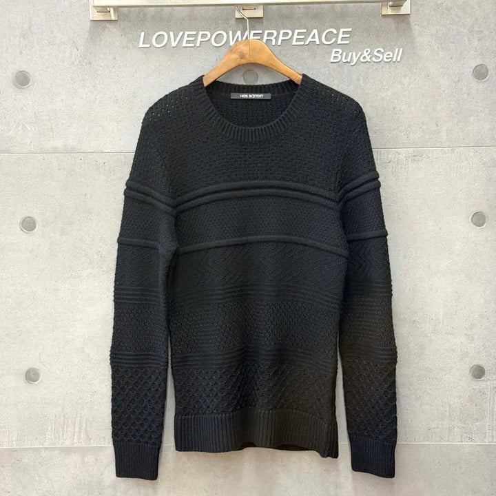 [BUNJANG] Neil Barrett Wool Blend Knit Sweater / 닐바렛 울x아크릴 니트 블랙 bma153606 -F032007