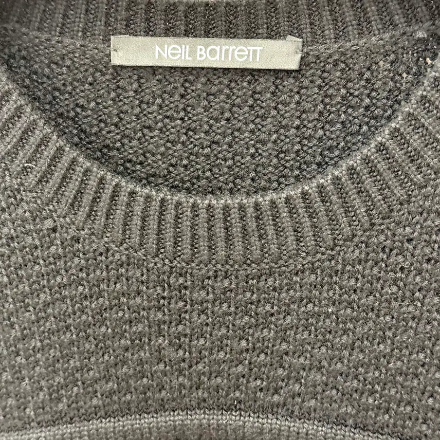 [BUNJANG] Neil Barrett Wool Blend Knit Sweater / 닐바렛 울x아크릴 니트 블랙 bma153606 -F032007