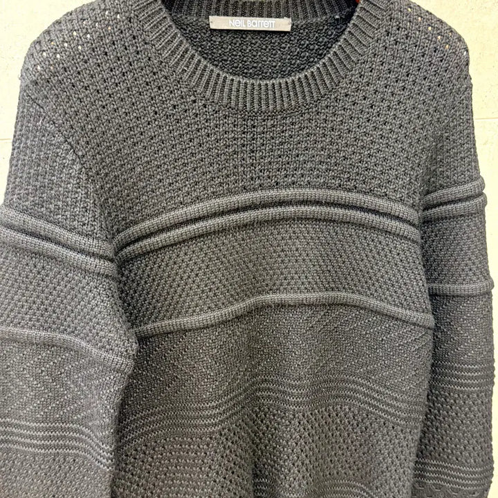 [BUNJANG] Neil Barrett Wool Blend Knit Sweater / 닐바렛 울x아크릴 니트 블랙 bma153606 -F032007