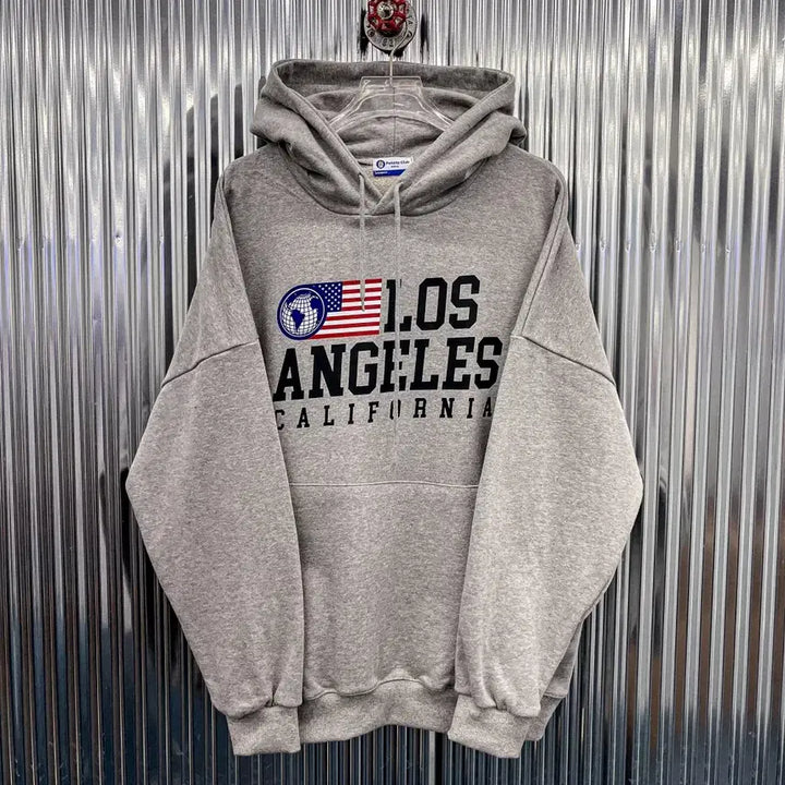 [BUNJANG] LA Flag Print Hoodie / [새상품] LA 성조기 프린팅 후드티 (FREE) AF329