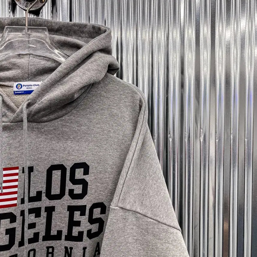 [BUNJANG] LA Flag Print Hoodie / [새상품] LA 성조기 프린팅 후드티 (FREE) AF329