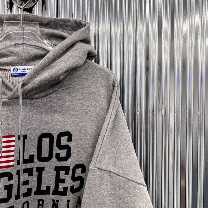 [BUNJANG] LA Flag Print Hoodie / [새상품] LA 성조기 프린팅 후드티 (FREE) AF329