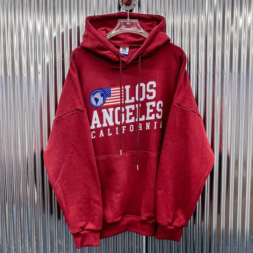 [BUNJANG] LA Flag Print Hoodie / [새상품] LA 성조기 프린팅 후드티 (FREE) AF330