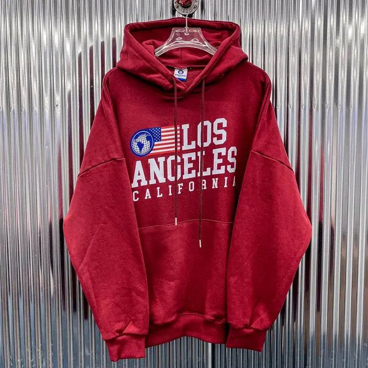 [BUNJANG] LA Flag Print Hoodie / [새상품] LA 성조기 프린팅 후드티 (FREE) AF330