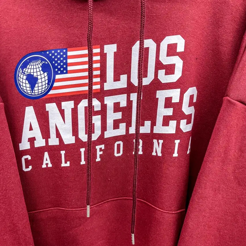 [BUNJANG] LA Flag Print Hoodie / [새상품] LA 성조기 프린팅 후드티 (FREE) AF330