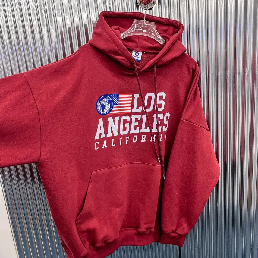 [BUNJANG] LA Flag Print Hoodie / [새상품] LA 성조기 프린팅 후드티 (FREE) AF330