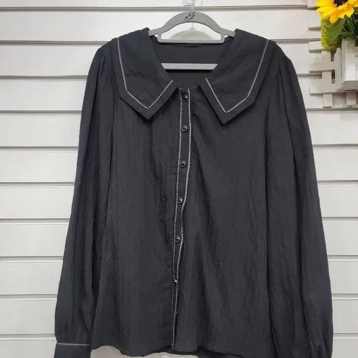 [BUNJANG] KARRRA Black Sailor Collar Blouse / 
