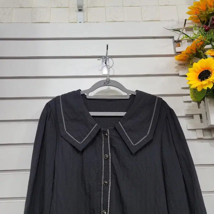 [BUNJANG] KARRRA Black Sailor Collar Blouse / 