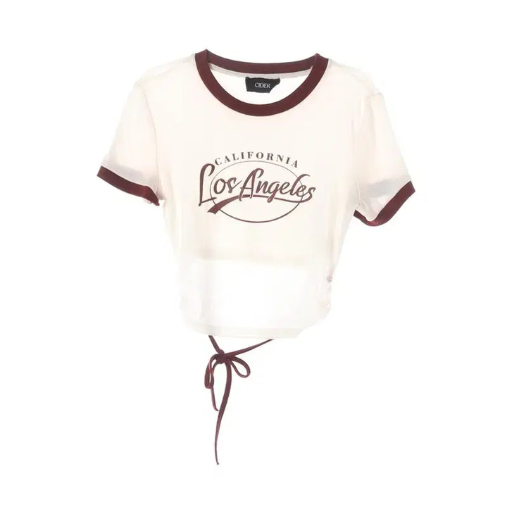 [BUNJANG] CIDER California LA Ringer Crop T-shirt / CIDER 캘리포니아 LA 링거 크롭 티셔츠 S